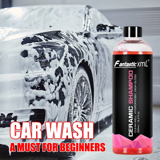 Concentrate Car Wash Shampoo with Wax High Gloss Ceramic Soap Superior Surface Cleanser Automotive Washing Shampoo 500ml