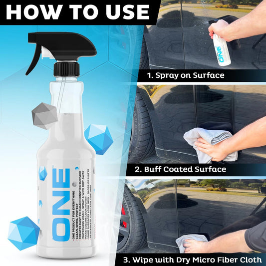 Car Spray Quick Spray Wipe Purpose Waterless Detailer Better Than Any Car Detailing Clean Shine Protect Paint Glass Wheels Trim