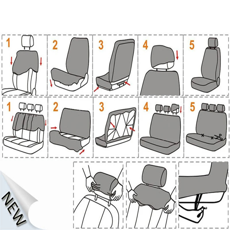 Car Seat Covers Full Set Automobile  Protection Cover Vehicle   Universal  Accessories -St For Renault Logan