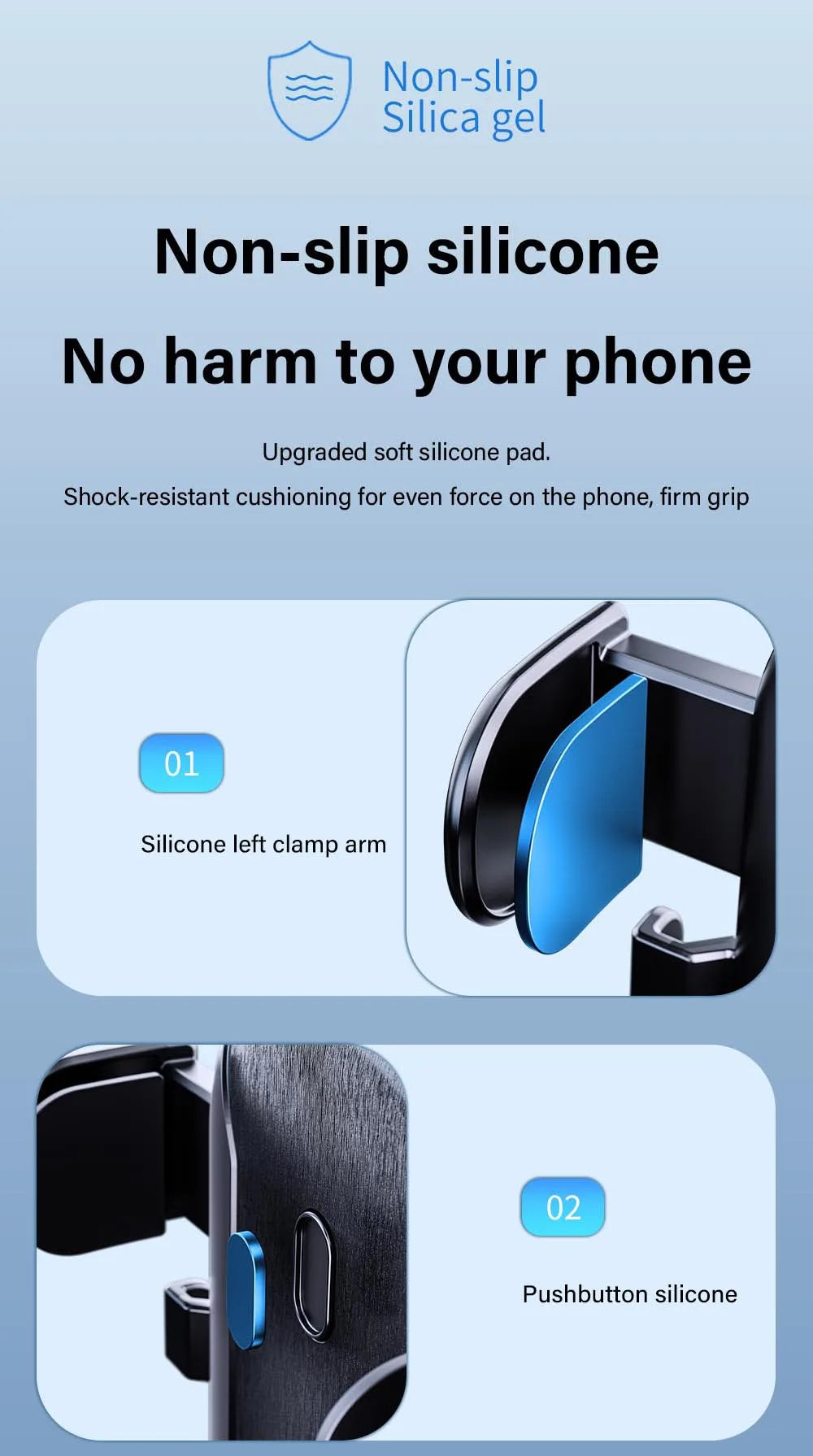 Car Phone Holder Cell Phone Mount for Car Dashboard Windshield Automobile Cradles Dash Stand Bracket for iPhone 14 13 12 Android