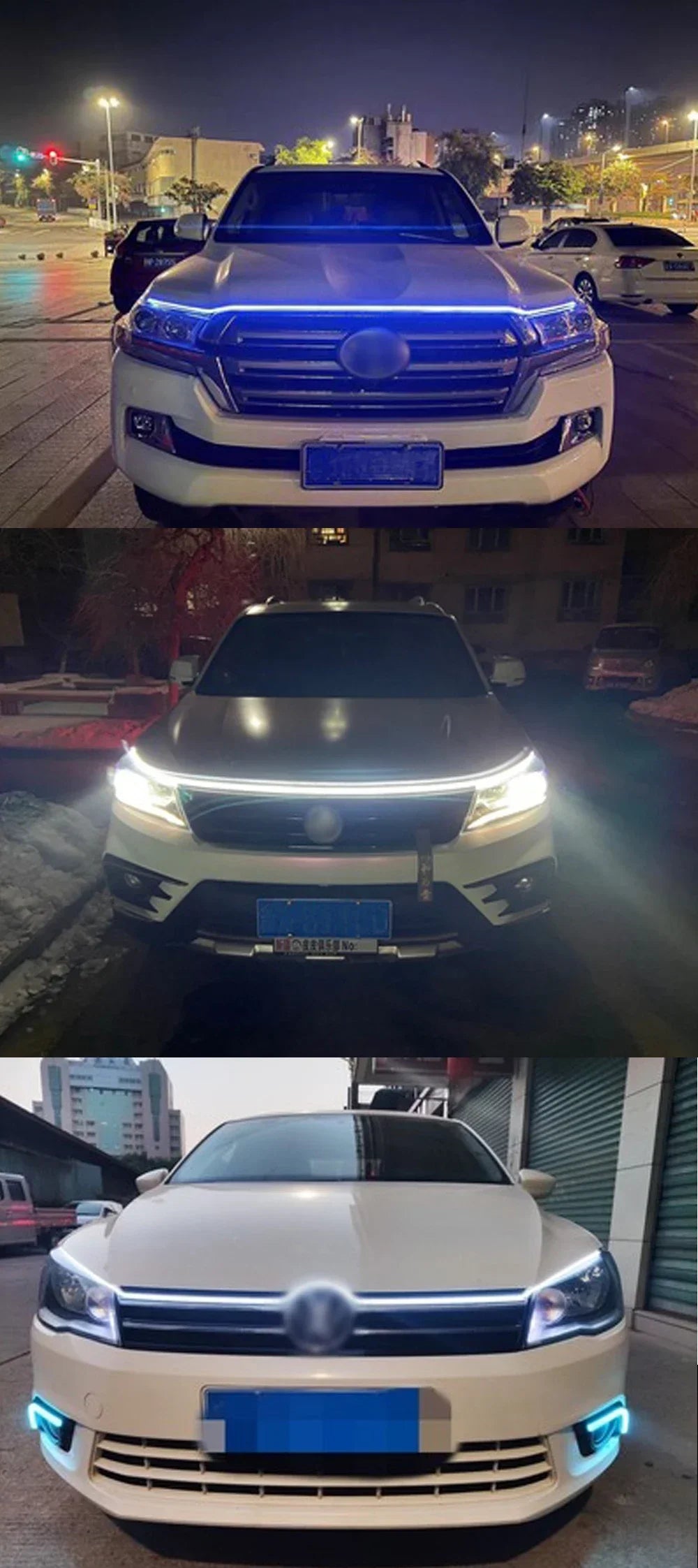 12V 120CM Car LED Daytime Running Light Bar Car Hood Light Bar Car Hood Trim Cover Light Bar Car Hood Ambient Light