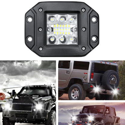 Car LED Work Light Flush Mount Bar OffRoad 12V 24V Spot Flood LED Light Bar LED Daytime Running Lights Car Tuning Accessories