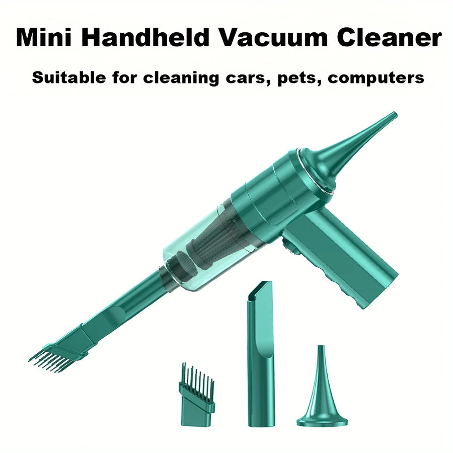 Car vacuum cleaner, mini portable vacuum cleaner, multifunctional, suitable for car, keyboard cleaning, pet hair cleaning