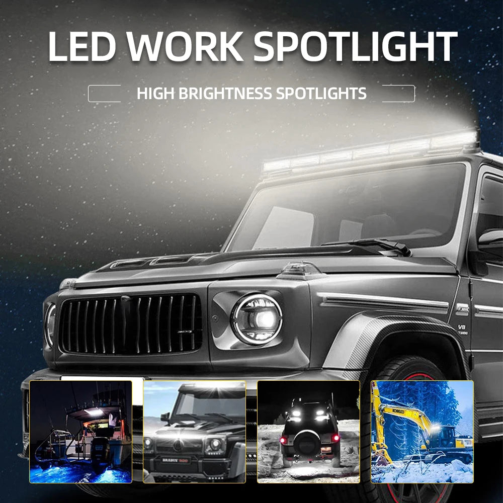 8/14/20" 12-24V Spotlight LED Light Bar Offroad Slim Barra LED Work Light Bar for Truck Atv Car Driving Fog Light Accessories