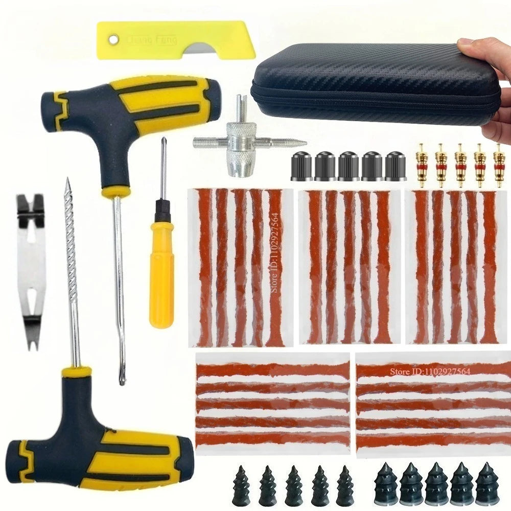 ZFOUEK Car Tire Repair Kit Puncture Plug Tools Tyre Puncture Emergency for Tire Strips Stirring Glue Repair Tool Kit