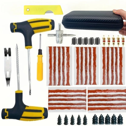 ZFOUEK Car Tire Repair Kit Puncture Plug Tools Tyre Puncture Emergency for Tire Strips Stirring Glue Repair Tool Kit