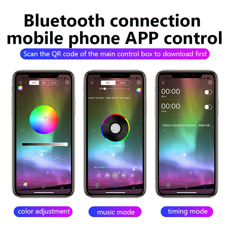 RGB Car Underglow Light LED Rock Light Multicolor Neon Bluetooth With RF APP Remote Controller For OffRoad Car Truck SUV ATV UTV