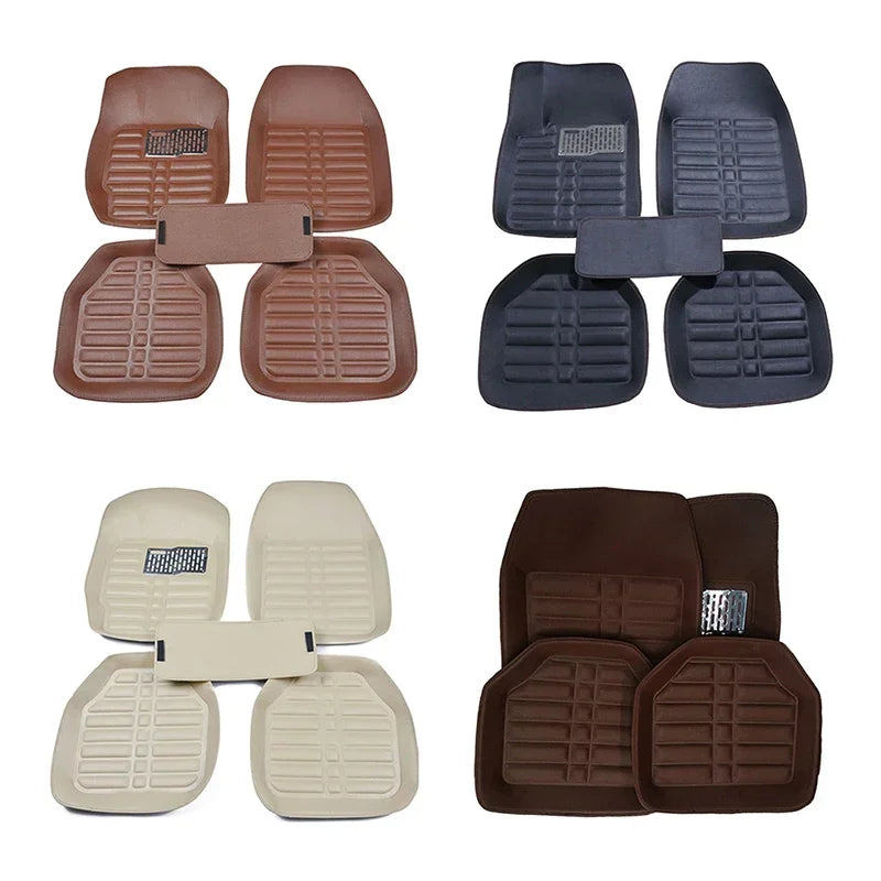5pcs Car Floor Mats Foot Pad Anti-Slip Car Carpet Mats for The Car Mats Auto Universal Zwarte Auto Styling Interieur