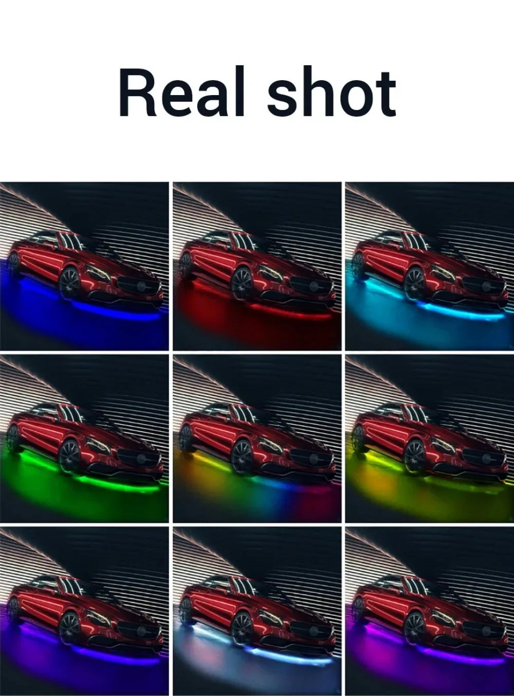 Car Underglow Neon LED Lights for Chassis Strip Light Under Car floor Lighting Auto Atmosphere Lamp Underlights RGB Colorful