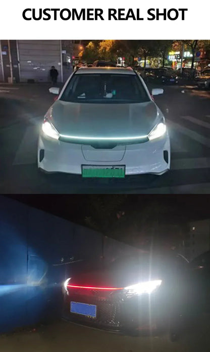 12V 120CM Car LED Daytime Running Light Bar Car Hood Light Bar Car Hood Trim Cover Light Bar Car Hood Ambient Light