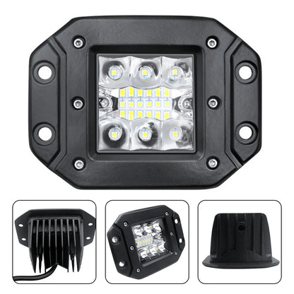 Car LED Work Light Flush Mount Bar OffRoad 12V 24V Spot Flood LED Light Bar LED Daytime Running Lights Car Tuning Accessories