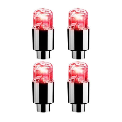 4Pcs/Set Wheel Lights Car Wheel Tire Air Valve Stem LED Light Cap Cover Auto Accessories for Bike Car Motorcycle Waterproof