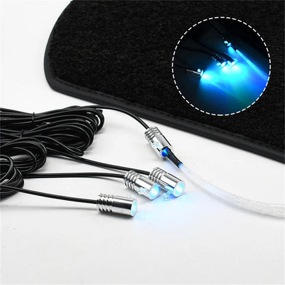 Star Light Car Floor Mats Interior Ambient Lighting LED Galaxy Light Up Car Mats Floor Carpet Starlights For Car