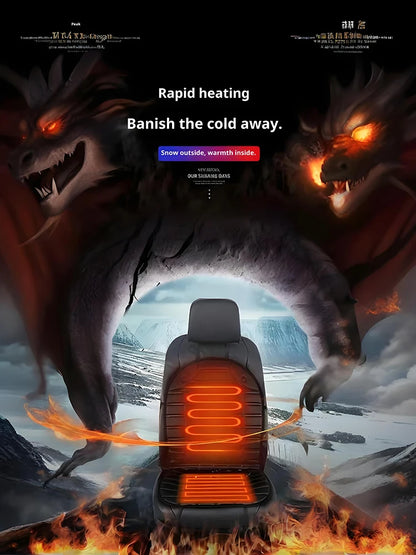 Heated Car Seat Cover 30s Fast Heating Full Body (Waist/Back/Hip) Heated Pad Universal Car Seat Cushion