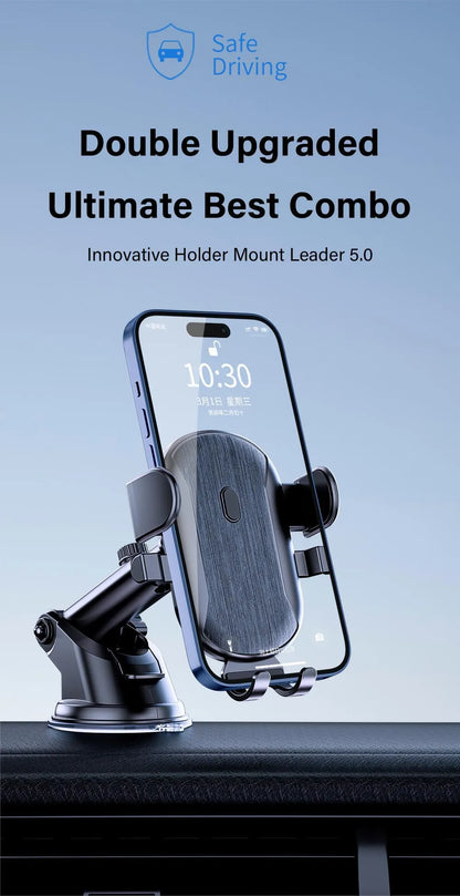 Car Phone Holder Cell Phone Mount for Car Dashboard Windshield Automobile Cradles Dash Stand Bracket for iPhone 14 13 12 Android