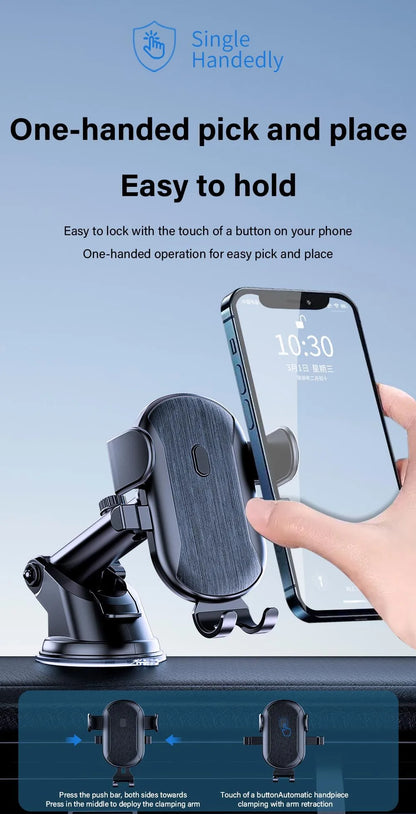 Car Phone Holder Cell Phone Mount for Car Dashboard Windshield Automobile Cradles Dash Stand Bracket for iPhone 14 13 12 Android