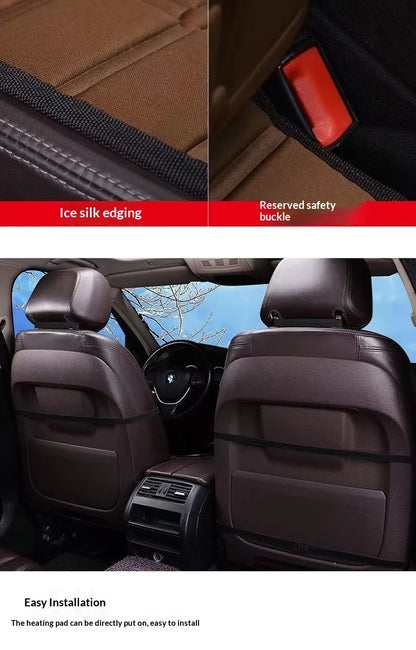 Heated Car Seat Cover 30s Fast Heating Full Body (Waist/Back/Hip) Heated Pad Universal Car Seat Cushion