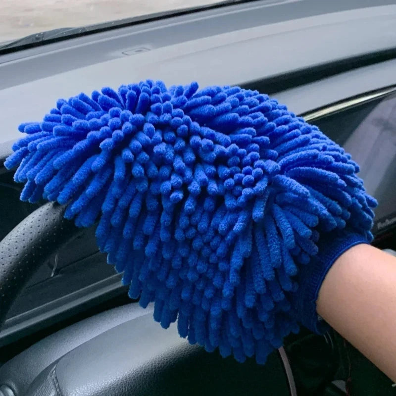 1/3/5PCS Car Detailing Wash Gloves Double Sided Multifunction Gloves Motorcycle Wash Tools Care Cleaning Car Accessories