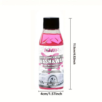KJM New Universal Car Wash Soap 100ml - Super Concentrated, High-Foaming, Wax Infused, Neutral pH Cleaner for All Vehicles