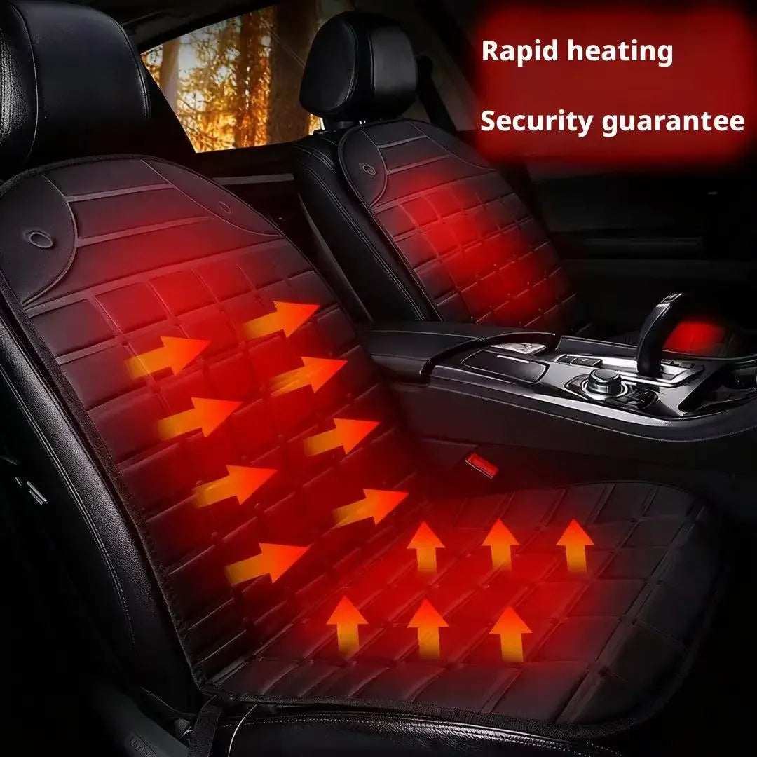 Heated Car Seat Cover 30s Fast Heating Full Body (Waist/Back/Hip) Heated Pad Universal Car Seat Cushion