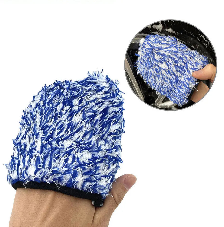 SEAMETAL Super Soft Car Microfiber Wheel Detailer Wash Glove Thickening Two-sided Car Detailing Pocket Mitt Car Wash Products
