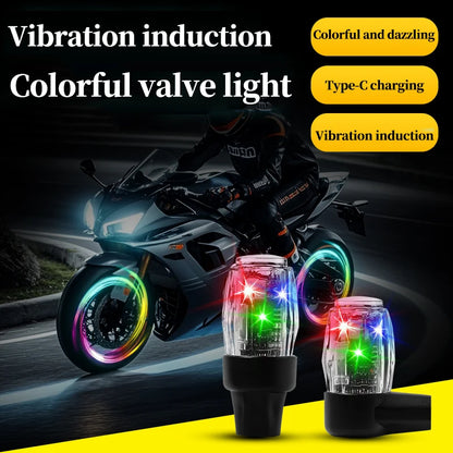 Car wheel hub light, electric bike, motorcycle tire air nozzle light, children's wheel, mountain bike, flashing light