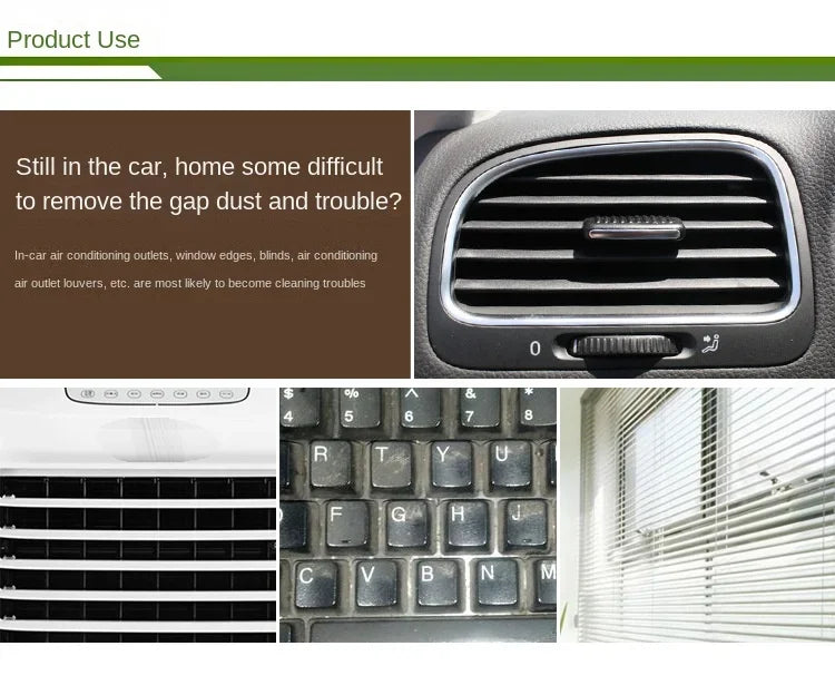 Car Air Conditioner Vent Brush Microfibre Car Grille Cleaner Auto Detailing Blinds Duster Car Cleaning Brush Interior Accessori