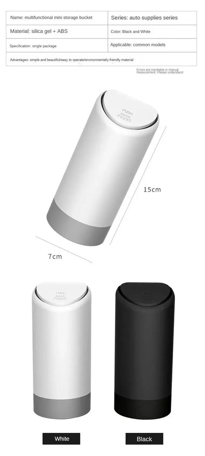 Car Garbage Can Car Trash Can Silicone Garbage Dust Case Holder Rubbish Bin Auto Organizer Storage Box Car Acessories Storage