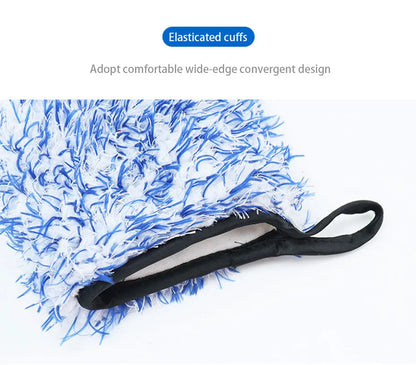 SEAMETAL Super Soft Car Microfiber Wheel Detailer Wash Glove Thickening Two-sided Car Detailing Pocket Mitt Car Wash Products