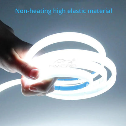 Car LED Lights Bar 59in 12V Hood Lamping Start Scanning Universal Flexible Auto Decorative Atmospheric Dynamic Bulb Accessories