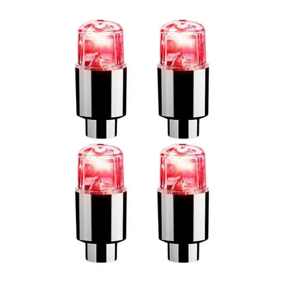 4Pcs/Set Wheel Lights Car Wheel Tire Air Valve Stem LED Light Cap Cover Auto Accessories for Bike Car Motorcycle Waterproof