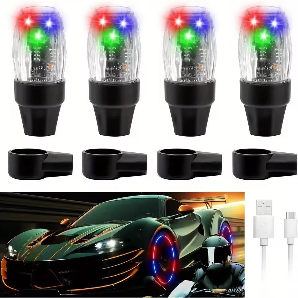 Car wheel hub light, electric bike, motorcycle tire air nozzle light, children's wheel, mountain bike, flashing light