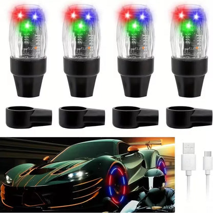 Car wheel hub light, electric bike, motorcycle tire air nozzle light, children's wheel, mountain bike, flashing light