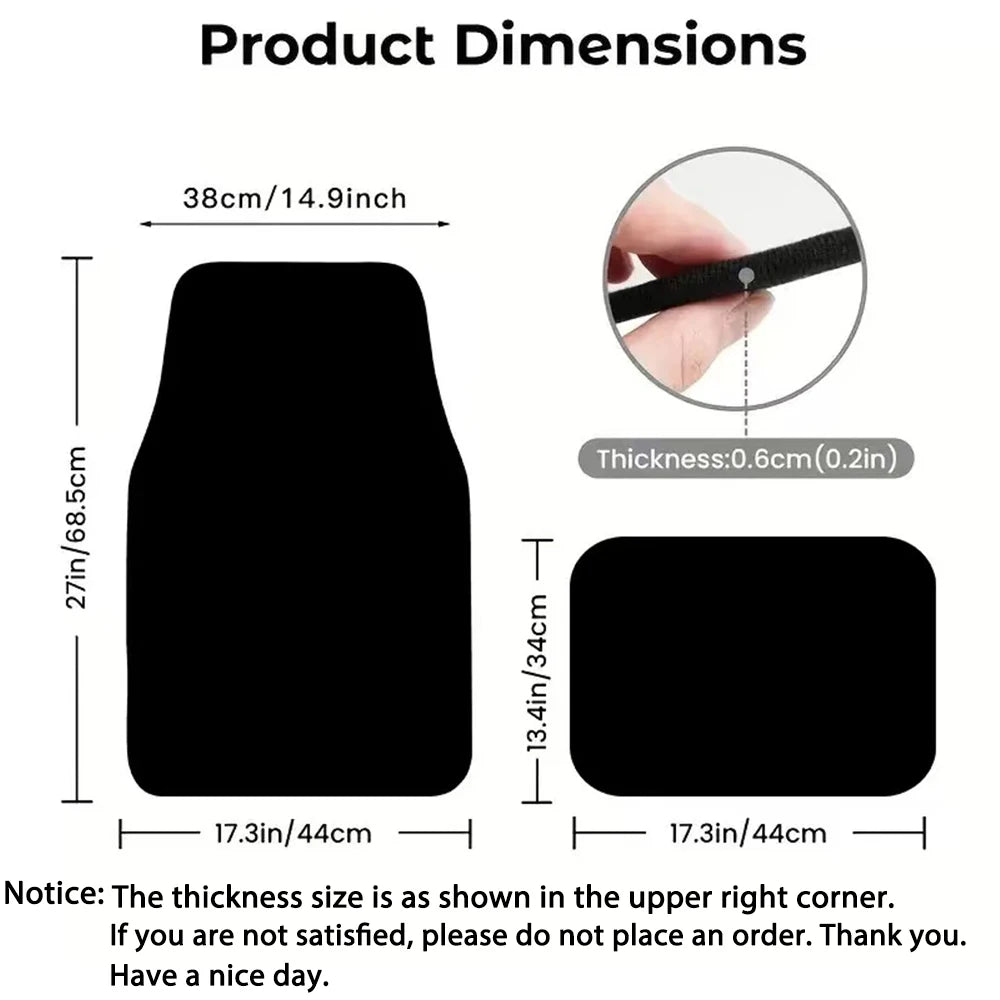 Non-Slip Carpet Car Floor Mat Front & Rear Automotive Carpet Floor Mats Dirt and wear-resistant Absorb Water Foot Pads Universal