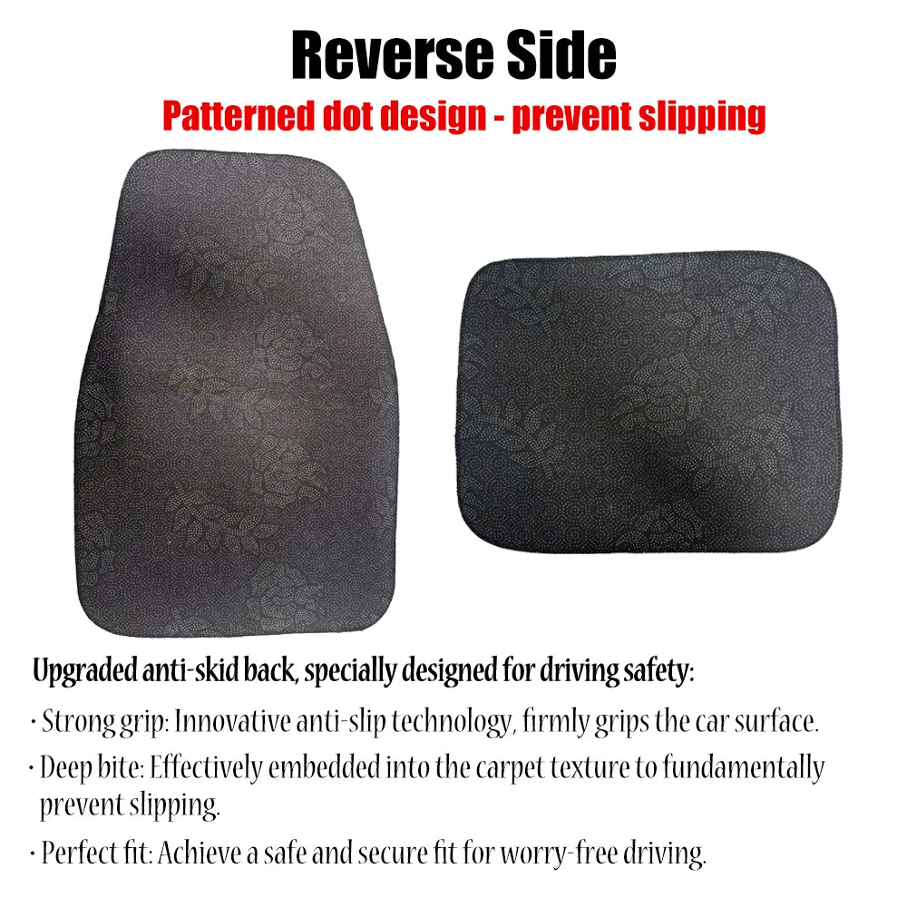 Non-Slip Carpet Car Floor Mat Front & Rear Automotive Carpet Floor Mats Dirt and wear-resistant Absorb Water Foot Pads Universal