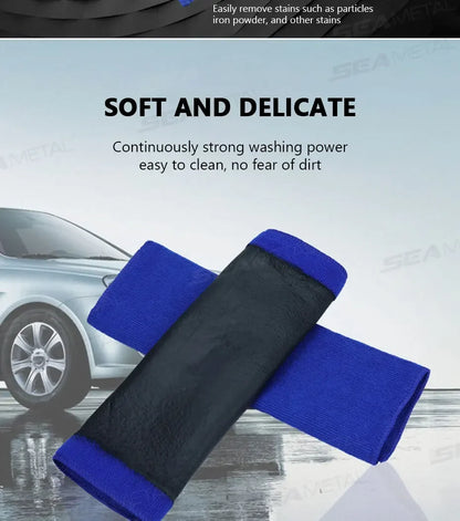 SEAMETAL Car Detailing Cleaning Towel Magic Clay Cloth Absorbent Rag with Blue Clay Bar Towel Deeply Remove Stains Washing Tool