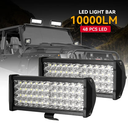 Car LED Light Bar Work Light 12V Offroad 4x4 Spotlight Fog Lamp For Truck Farm Tractor Boat SUV ATV Light Bar Auto Accessory