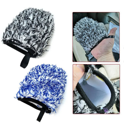 SEAMETAL Super Soft Car Microfiber Wheel Detailer Wash Glove Thickening Two-sided Car Detailing Pocket Mitt Car Wash Products