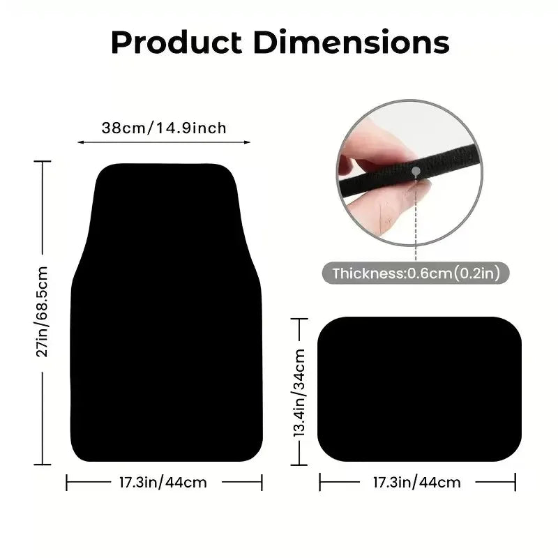 Non-Slip Carpet Car Floor Mat Front & Rear Automotive Carpet Floor Mats Dirt and wear-resistant Absorb Water Foot Pads Universal