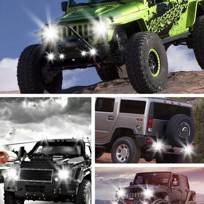 Car LED Work Light Flush Mount Bar OffRoad 12V 24V Spot Flood LED Light Bar LED Daytime Running Lights Car Tuning Accessories