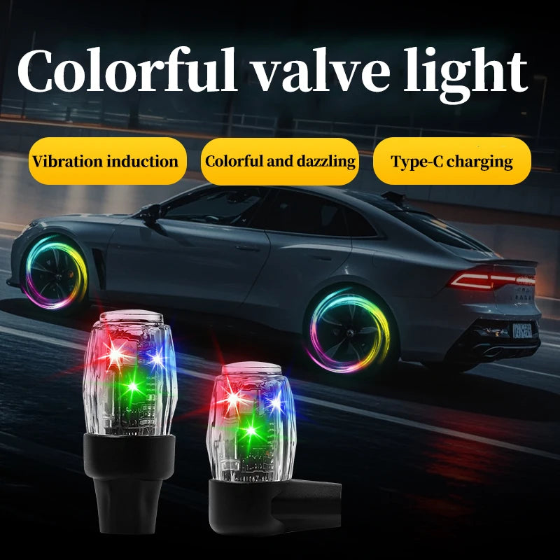 Car wheel hub light, electric bike, motorcycle tire air nozzle light, children's wheel, mountain bike, flashing light