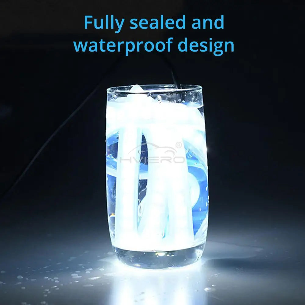 Car LED Lights Bar 59in 12V Hood Lamping Start Scanning Universal Flexible Auto Decorative Atmospheric Dynamic Bulb Accessories