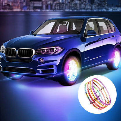 4pcs 15.5" Wheel Lights for Truck/Car/ATV/UTV Dream Color Chasing Dancing Flow Brightest Led Rim Wheel Ring Lights W/Turn Signal