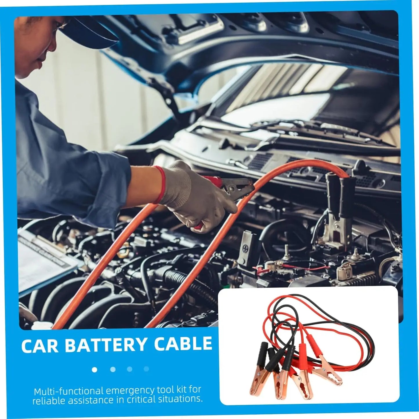Jumper Cables for Car Battery, Heavy Duty Automotive Booster Cables for Jump Starting Dead or Weak Batteries