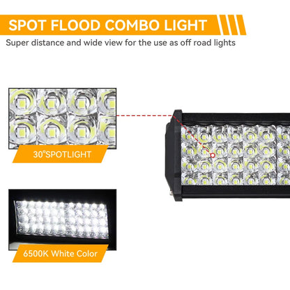 Car LED Light Bar Work Light 12V Offroad 4x4 Spotlight Fog Lamp For Truck Farm Tractor Boat SUV ATV Light Bar Auto Accessory