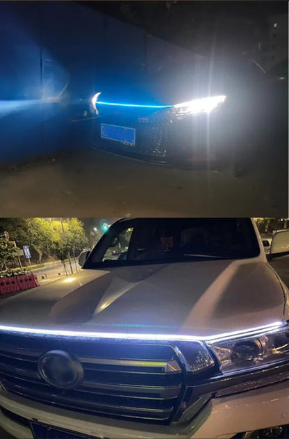 12V 120CM Car LED Daytime Running Light Bar Car Hood Light Bar Car Hood Trim Cover Light Bar Car Hood Ambient Light