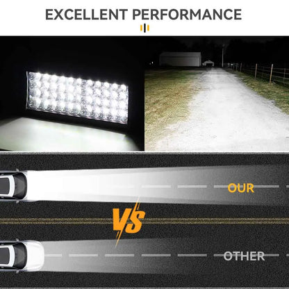 Car LED Light Bar Work Light 12V Offroad 4x4 Spotlight Fog Lamp For Truck Farm Tractor Boat SUV ATV Light Bar Auto Accessory