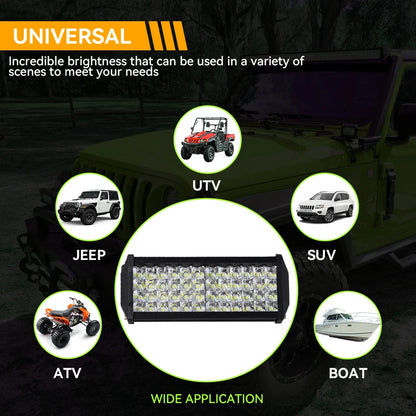 Car LED Light Bar Work Light 12V Offroad 4x4 Spotlight Fog Lamp For Truck Farm Tractor Boat SUV ATV Light Bar Auto Accessory