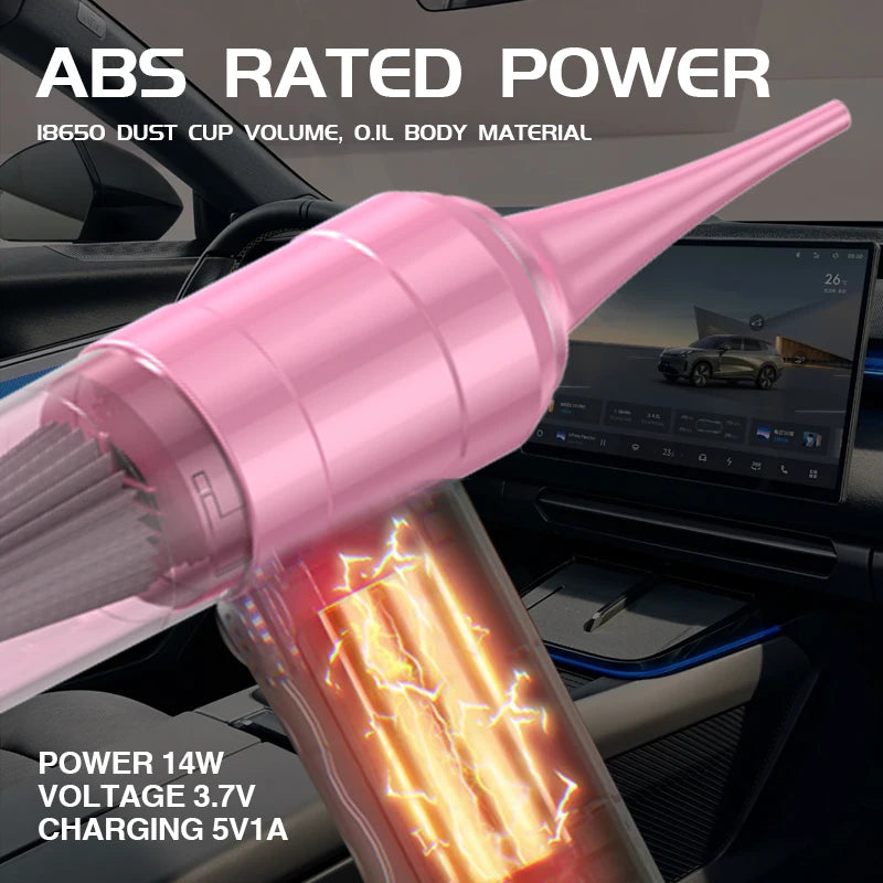Car vacuum cleaner, mini portable vacuum cleaner, multifunctional, suitable for car, keyboard cleaning, pet hair cleaning