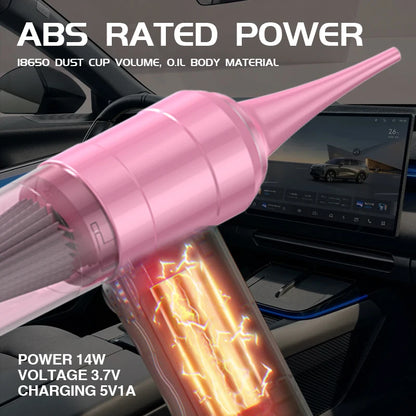 Car vacuum cleaner, mini portable vacuum cleaner, multifunctional, suitable for car, keyboard cleaning, pet hair cleaning